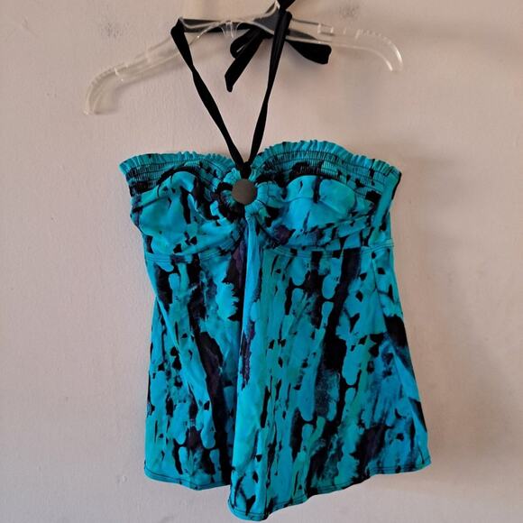 Liz Lange Turquoise Black Multi Halter Neck Mat. T - Picture 3 of 6